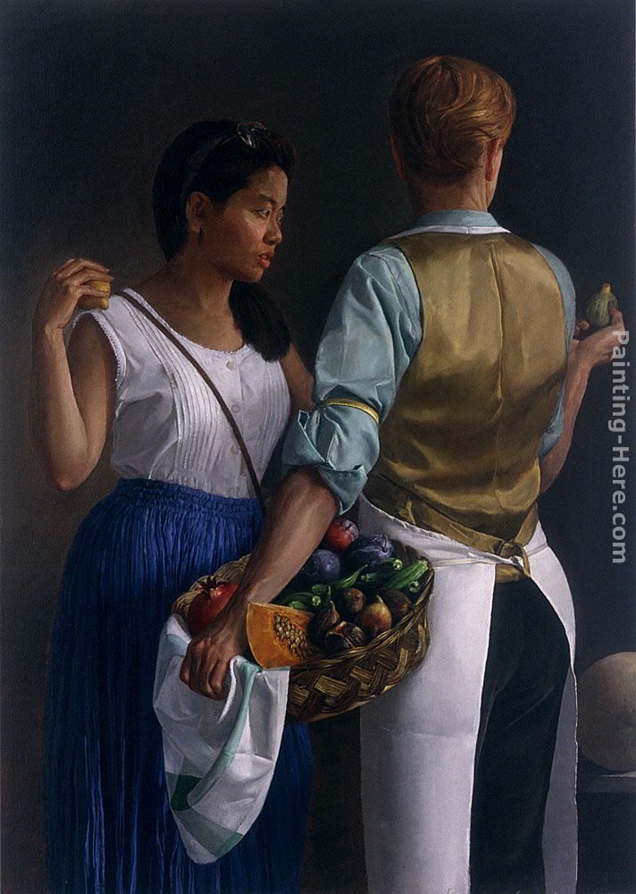 Andrew Sterrett Conklin Market Scene